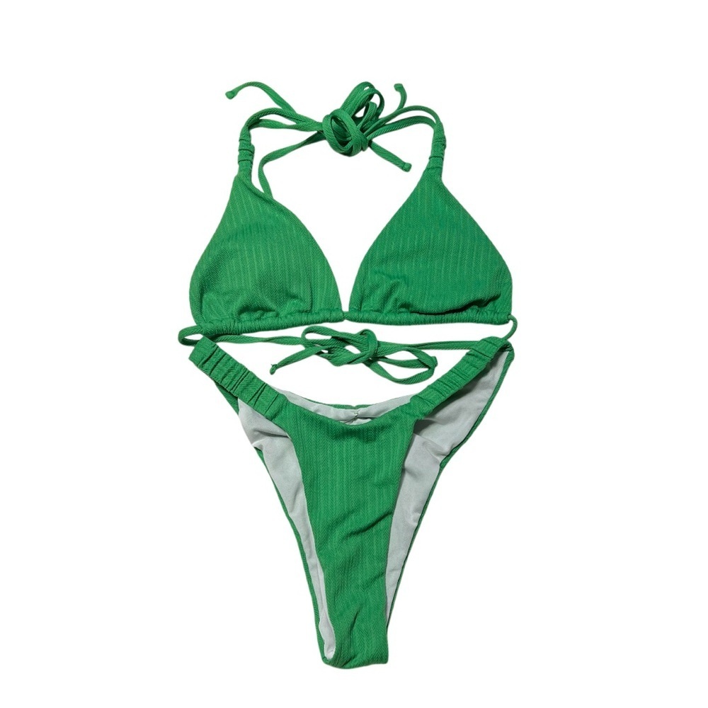 Green‎ High Waist Bikini Set
